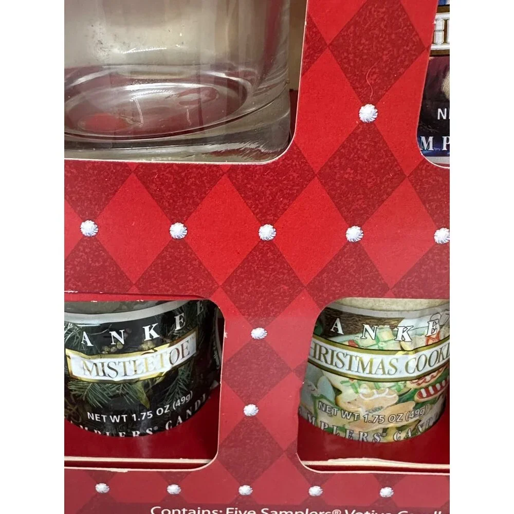 NIB Retired Yankee Candle Holiday Christmas 5 Votive‎ Candle Boxed Gift Set 2006